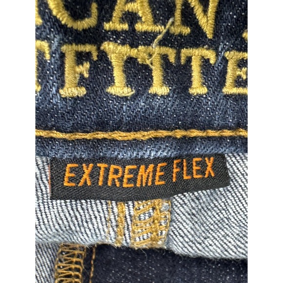 American Eagle Extreme Flex Jeans Men 34x32 Blue Slim Straight Distress Denim - Picture 3 of 10